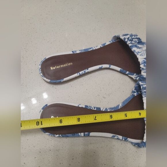 Reformation Blue and White Floral Sandals - Picture 7 of 7